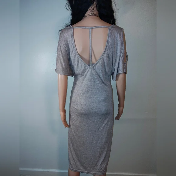Elegant Tan Knotted Dress - Picture 2 of 4